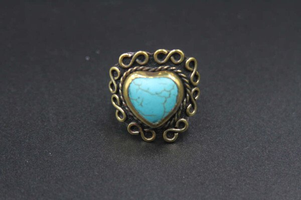 ANILLO CORAZÓN TURQUESA - Imagen 3