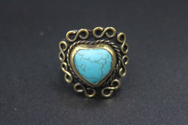 ANILLO CORAZÓN TURQUESA - Imagen 4