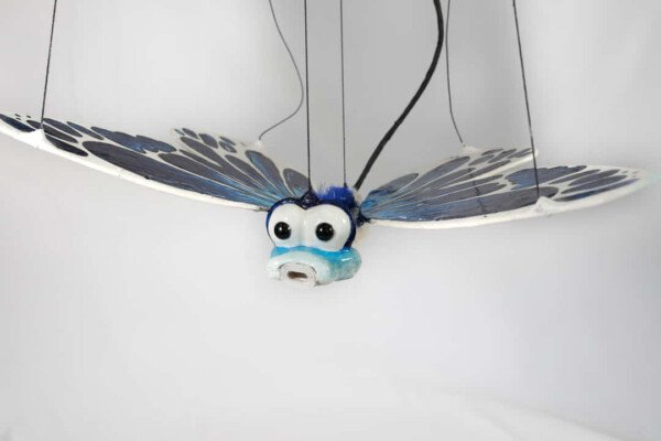 MARIONETA MARIPOSA AZUL DE BURBUJAS