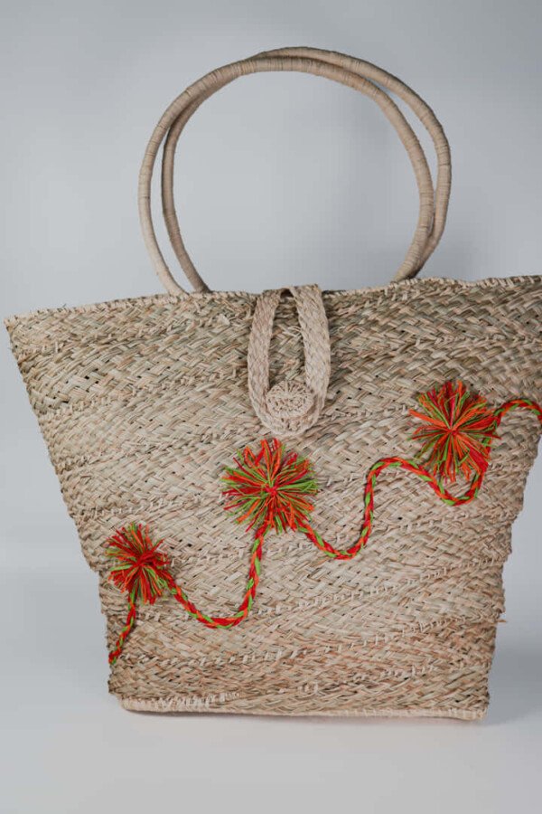 BOLSO PLAYERO CON FLORES
